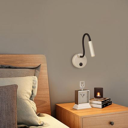 Brilagi - LED Гнучка настінна лампа MAYA LED/3W/230V 4000K бежевий