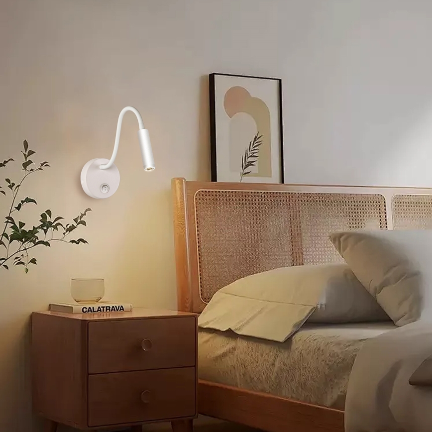 Brilagi - LED Гнучка настінна лампа MAYA LED/3W/230V 4000K білий