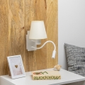 Brilagi - LED Гнучка настінна лампа NUBILA 1xE27/25W/230V + LED/3W білий/кремовий