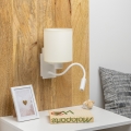 Brilagi - LED Гнучка настінна лампа NUBILA 1xE27/25W/230V + LED/3W білий/кремовий