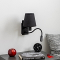 Brilagi - LED Гнучка настінна лампа NUBILA 1xE27/25W/230V + LED/3W чорний