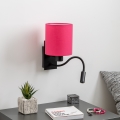 Brilagi - LED Гнучка настінна лампа NUBILA 1xE27/25W/230V + LED/3W чорний/рожевий