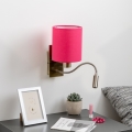 Brilagi - LED Гнучка настінна лампа NUBILA 1xE27/25W/230V + LED/3W латунь/рожевий