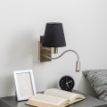 Brilagi - LED Гнучка настінна лампа NUBILA 1xE27/25W/230V + LED/3W матовий хром/чорний