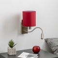 Brilagi - LED Гнучка настінна лампа NUBILA 1xE27/25W/230V + LED/3W матовий хром/помпейський червоний