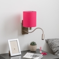 Brilagi - LED Гнучка настінна лампа NUBILA 1xE27/25W/230V + LED/3W матовий хром/рожевий