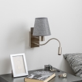 Brilagi - LED Гнучка настінна лампа NUBILA 1xE27/25W/230V + LED/3W матовий хром/сірий