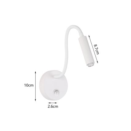 Brilagi - LED Гнучка настінна лампа з регулюванням яскравості MAYA 1xG9/4W/230V білий 2700-6500K Wi-Fi Tuya