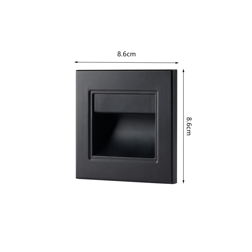 Brilagi - LED лестничный светильник STEP LIGHT LED/1,5 Вт/230 В IP44 чёрный