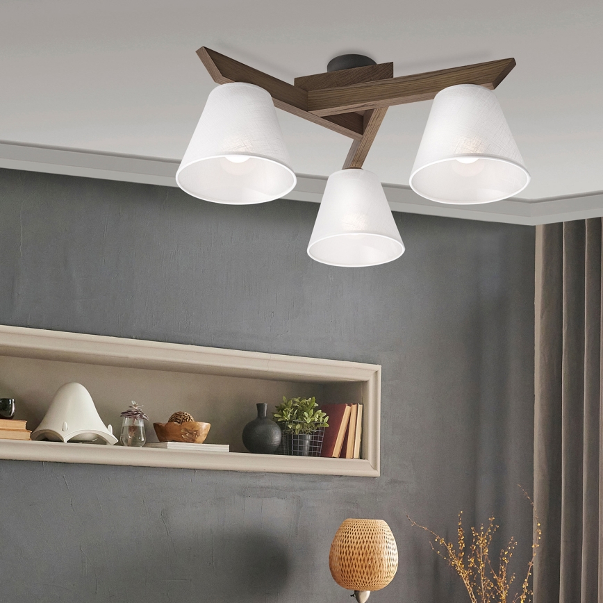 Brilagi - LED Накладна люстра ANTHONY 3xE14/40W/230V дуб горіх/білий