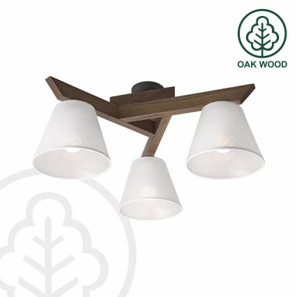 Brilagi - LED Накладна люстра ANTHONY 3xE14/40W/230V дуб горіх/білий