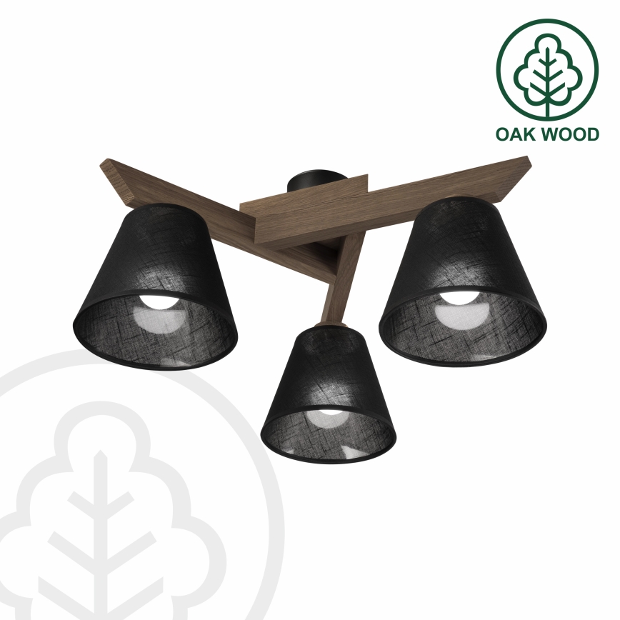 Brilagi - LED Накладна люстра ANTHONY 3xE14/40W/230V дуб горіх/чорний