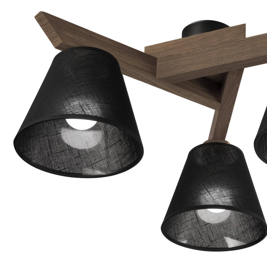 Brilagi - LED Накладна люстра ANTHONY 3xE14/40W/230V дуб горіх/чорний