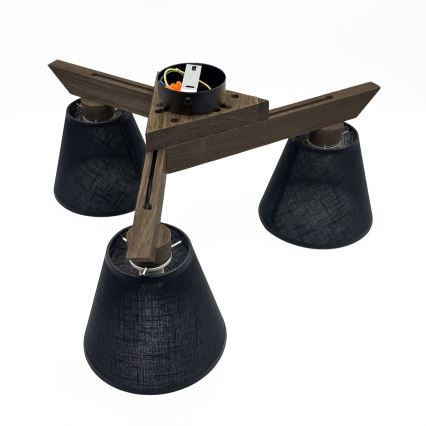 Brilagi - LED Накладна люстра ANTHONY 3xE14/40W/230V дуб горіх/чорний