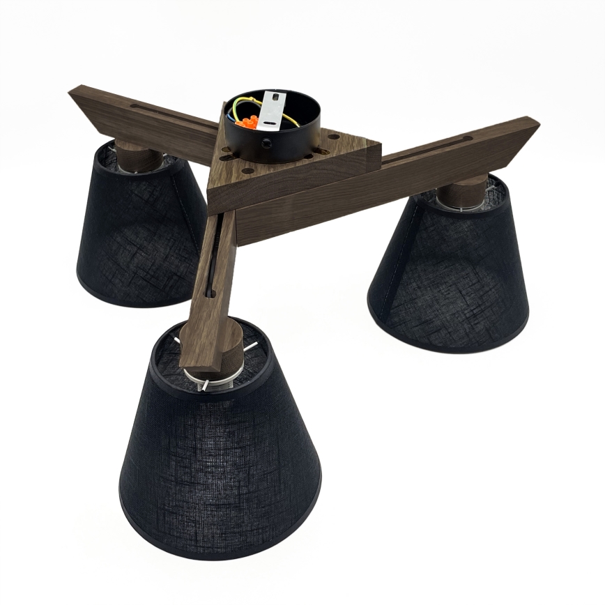 Brilagi - LED Накладна люстра ANTHONY 3xE14/40W/230V дуб горіх/чорний