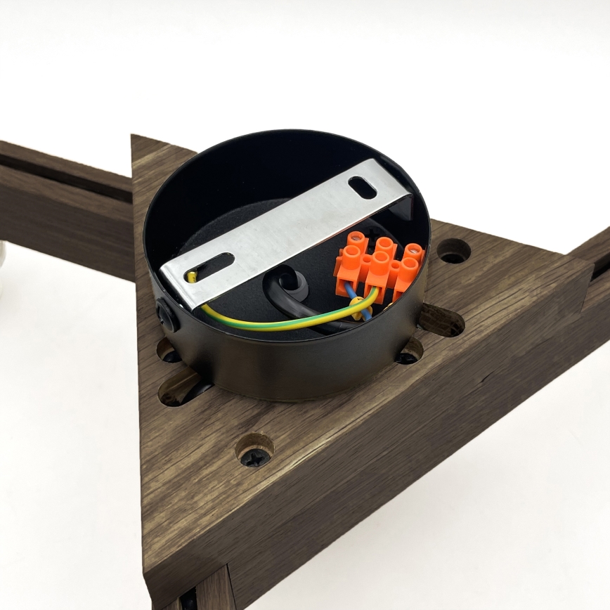 Brilagi - LED Накладна люстра ANTHONY 3xE14/40W/230V дуб горіх/чорний