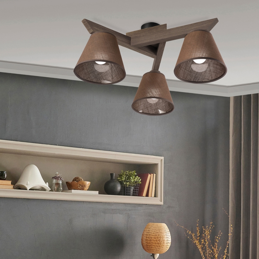 Brilagi - LED Накладна люстра ANTHONY 3xE14/40W/230V дуб горіх/коричневий