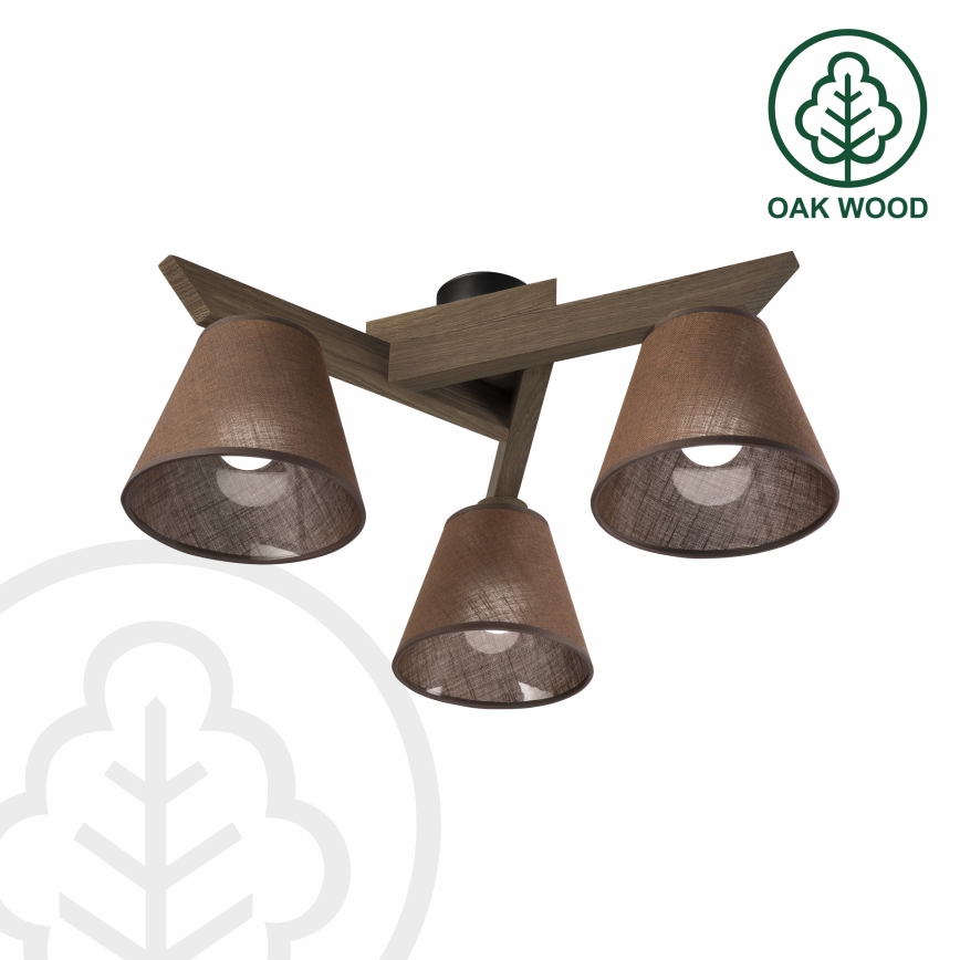Brilagi - LED Накладна люстра ANTHONY 3xE14/40W/230V дуб горіх/коричневий