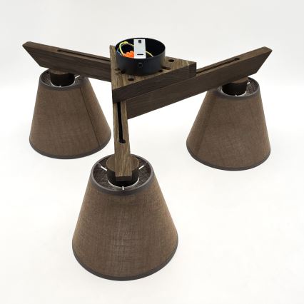 Brilagi - LED Накладна люстра ANTHONY 3xE14/40W/230V дуб горіх/коричневий