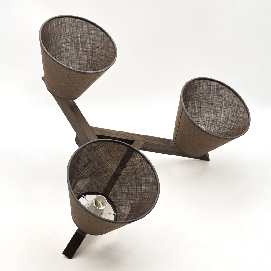 Brilagi - LED Накладна люстра ANTHONY 3xE14/40W/230V дуб горіх/коричневий