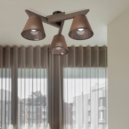 Brilagi - LED Накладна люстра ANTHONY 3xE14/40W/230V дуб горіх/коричневий