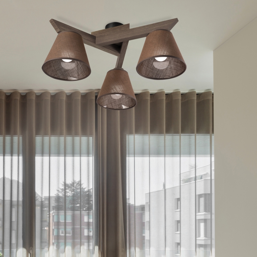 Brilagi - LED Накладна люстра ANTHONY 3xE14/40W/230V дуб горіх/коричневий