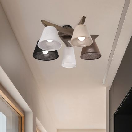 Brilagi - LED Накладна люстра ANTHONY 5xE14/40W/230V дуб горіх