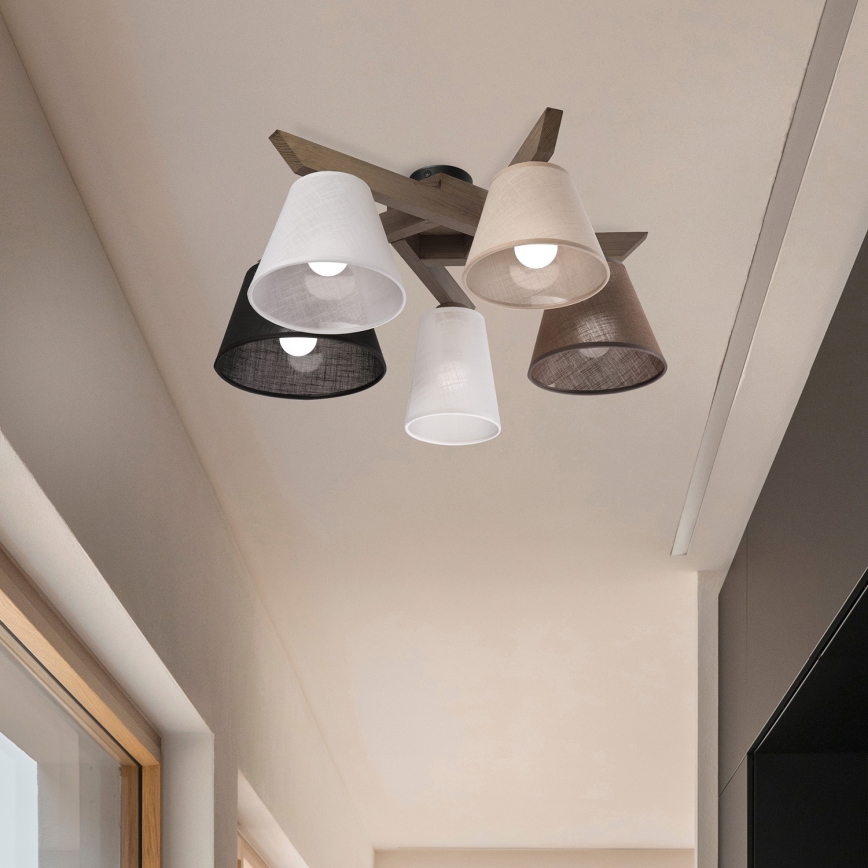 Brilagi - LED Накладна люстра ANTHONY 5xE14/40W/230V дуб горіх