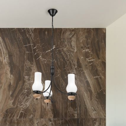 Brilagi - LED Люстра на цепи COTTAGE 3xE14/40W/230V бук/белый