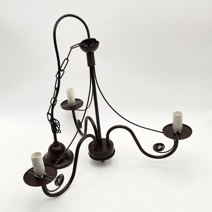 Brilagi - LED Люстра на цепи COTTAGE 3xE14/40W/230V коричневый/белый