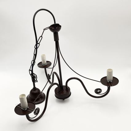 Brilagi - LED Люстра на цепи COTTAGE 3xE14/40W/230V коричневый