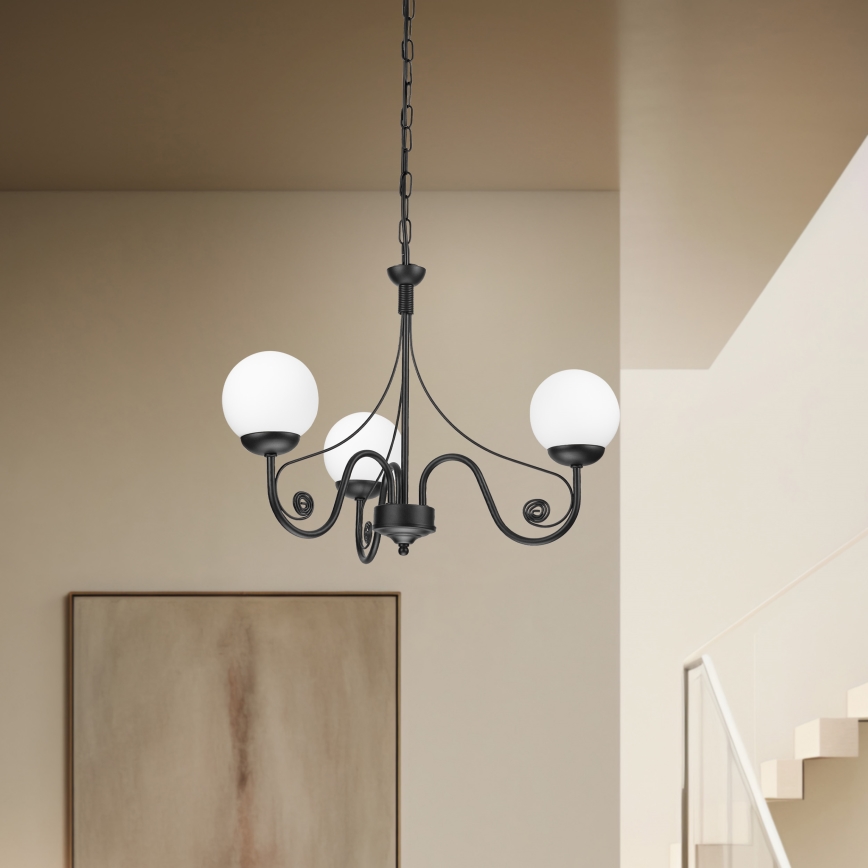 Brilagi - LED Люстра на цепи COTTAGE 3xG9/40W/230V черный/белый