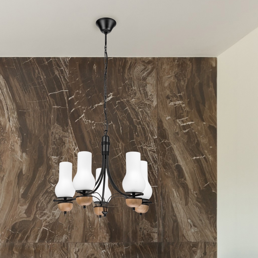 Brilagi - LED Люстра на цепи COTTAGE 5xE14/40W/230V бук/белый