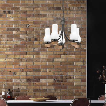 Brilagi - LED Люстра на цепи COTTAGE 5xE14/40W/230V бук/белый