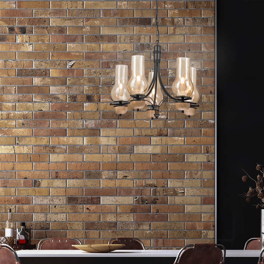 Brilagi - LED Люстра на цепи COTTAGE 5xE14/40W/230V бук/коричневый