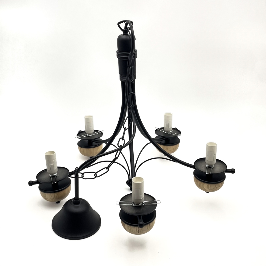 Brilagi - LED Люстра на цепи COTTAGE 5xE14/40W/230V бук/коричневый