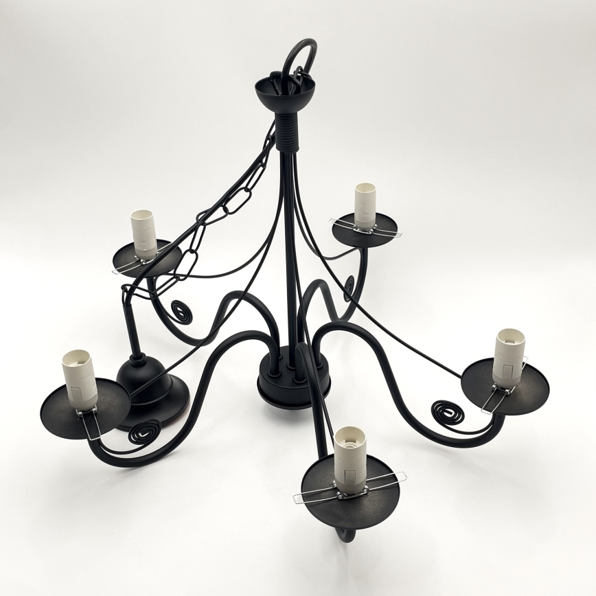 Brilagi - LED Люстра на цепи COTTAGE 5xE14/40W/230V черный/белый