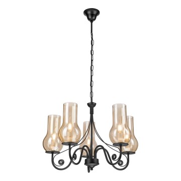 Brilagi - LED Люстра на цепи COTTAGE 5xE14/40W/230V черный/коричневый