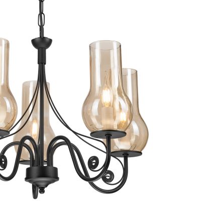 Brilagi - LED Люстра на цепи COTTAGE 5xE14/40W/230V черный/коричневый