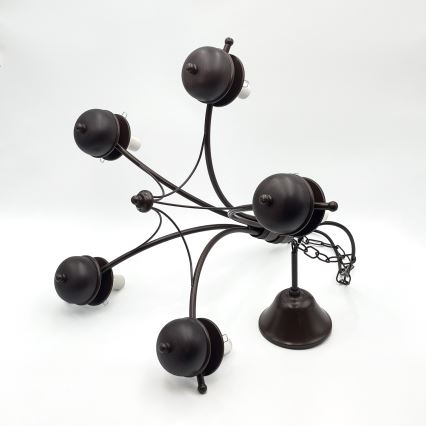 Brilagi - LED Люстра на цепи COTTAGE 5xE14/40W/230V дуб/коричневый