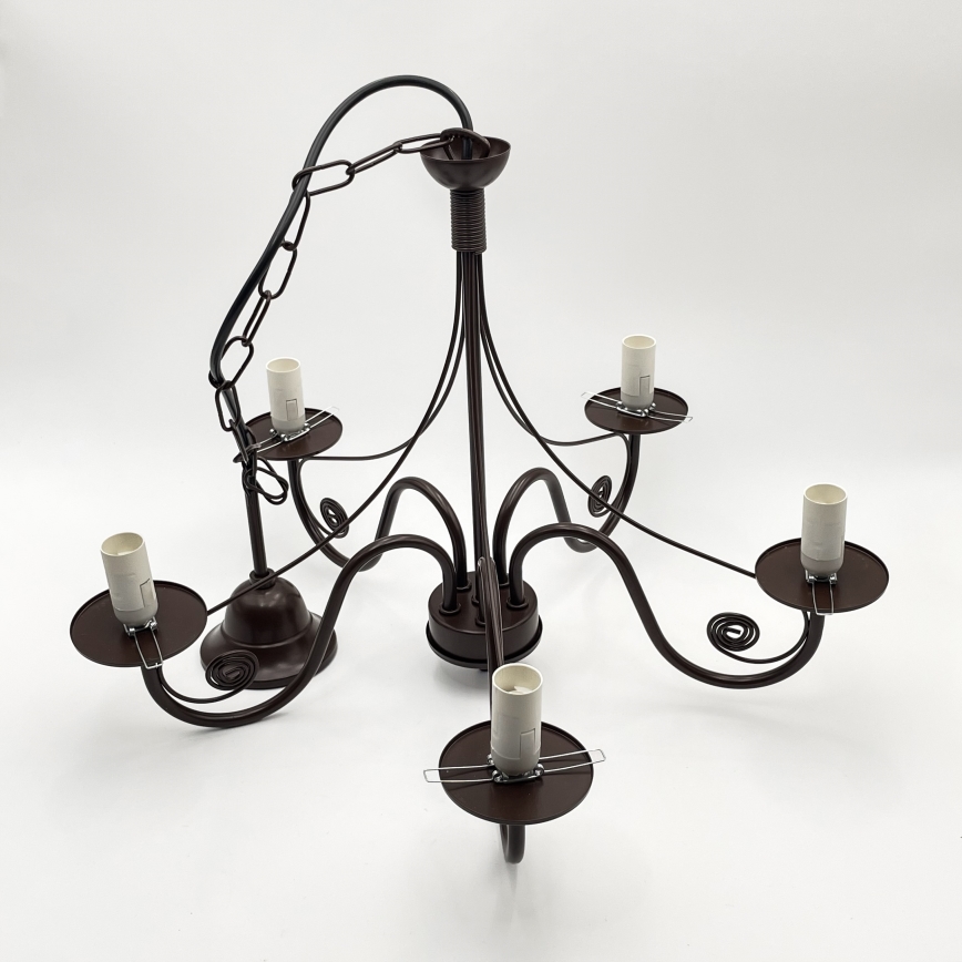 Brilagi - LED Люстра на цепи COTTAGE 5xE14/40W/230V коричневый/белый