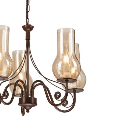 Brilagi - LED Люстра на цепи COTTAGE 5xE14/40W/230V коричневый
