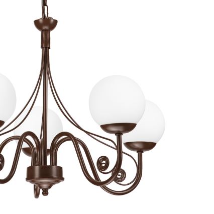 Brilagi - LED Люстра на цепи COTTAGE 5xG9/40W/230V коричневый/белый