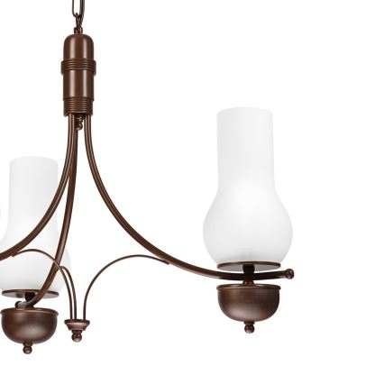 Brilagi - LED-люстра на цепочке COTTAGE 3xE14/40W/230V бук/коричневый/белый