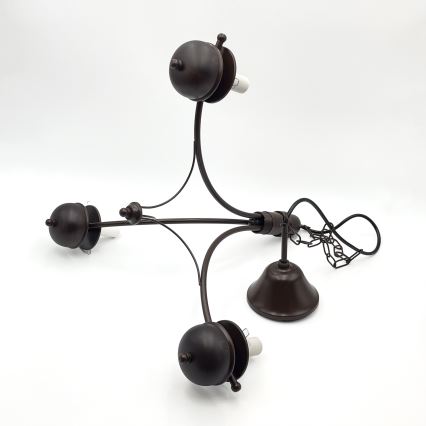 Brilagi - LED-люстра на ланцюгу COTTAGE 3xE14/40W/230V бук/коричневий/білий
