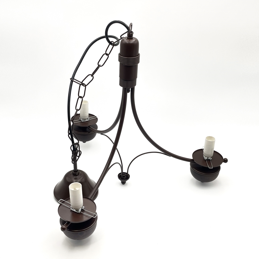 Brilagi - LED-люстра на ланцюгу COTTAGE 3xE14/40W/230V бук/коричневий/білий