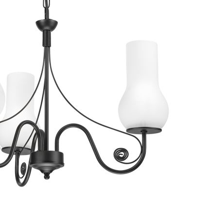 Brilagi - LED Люстра на ланцюгу COTTAGE 3xE14/40W/230V чорний/білий