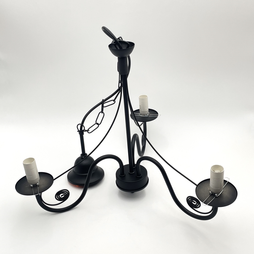Brilagi - LED Люстра на ланцюгу COTTAGE 3xE14/40W/230V чорний/білий