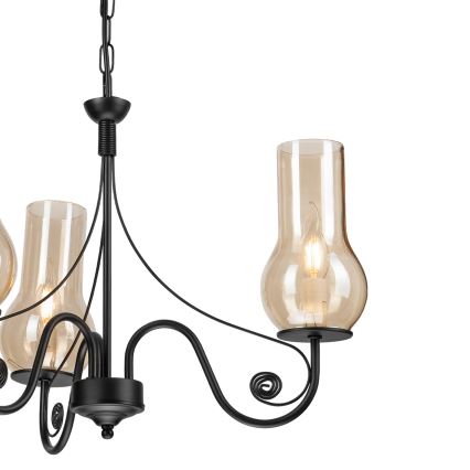 Brilagi - LED Люстра на ланцюгу COTTAGE 3xE14/40W/230V чорний/коричневий