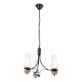 Brilagi - LED-люстра на ланцюгу COTTAGE 3xE14/40W/230V дуб/чорний/білий
